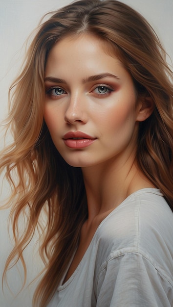 portrait of beautiful woman soft tones