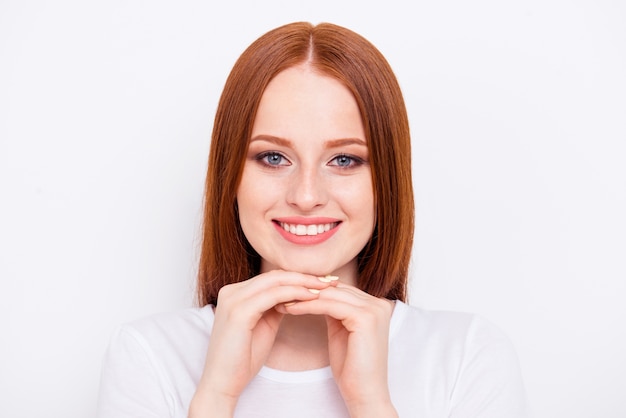 portrait beautiful woman with red hair