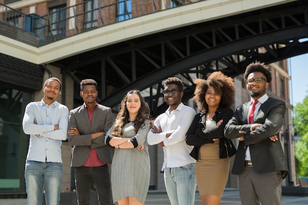 portrait of beautiful young african successful people