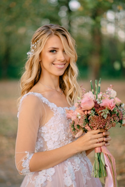 Portrait of a beautiful young bride