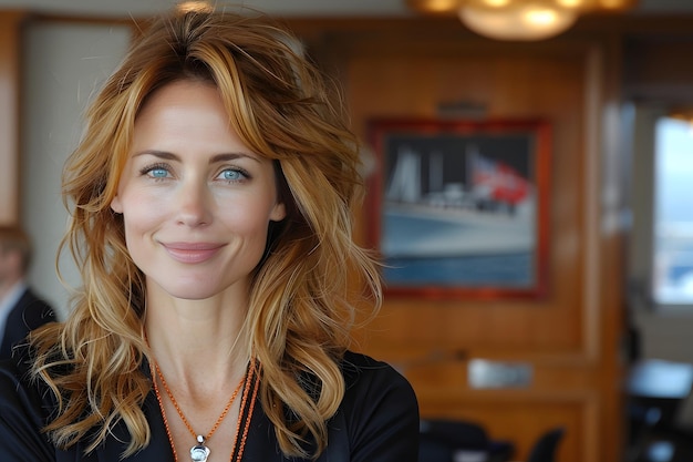 Portrait of a beautiful young businesswoman in a coffee shop