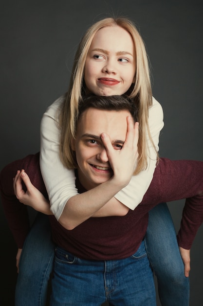 Portrait of a beautiful young couple.