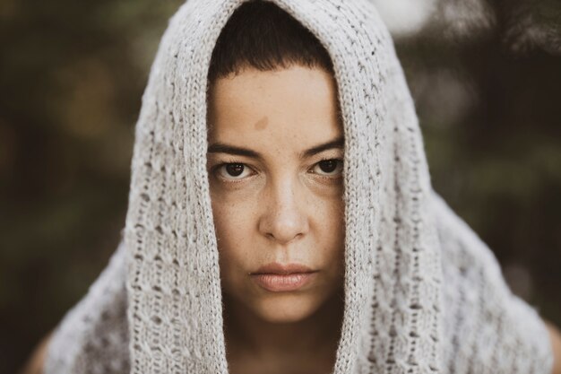 Portrait of a beautiful young girl