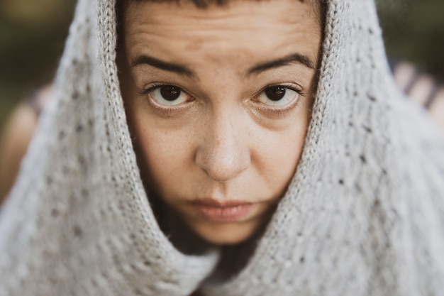 Portrait of a beautiful young girl