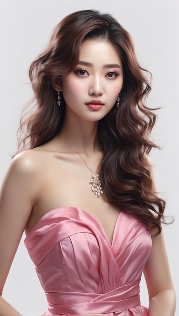 Portrait of Beautiful Young Korean Girl