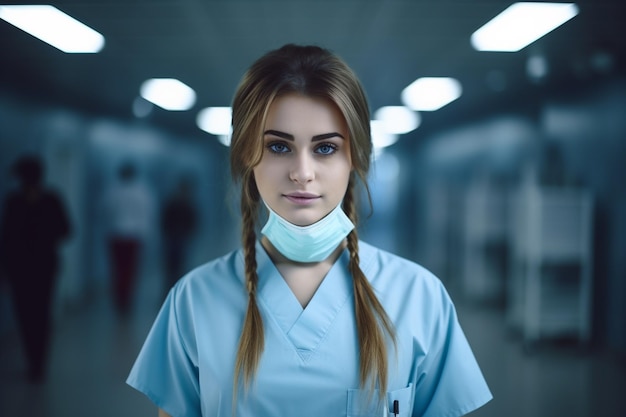 Portrait beautiful young nurse in the hospital