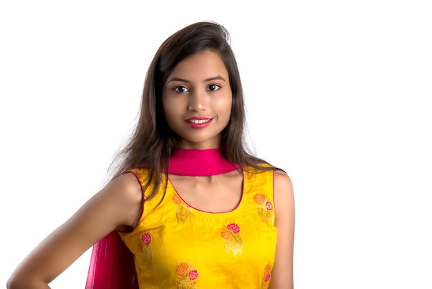 Portrait of beautiful young smiling girl 