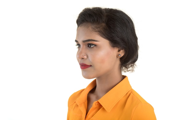 Portrait of beautiful young smiling girl