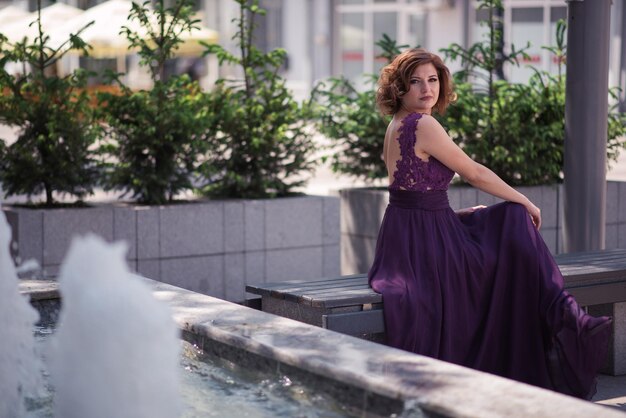 Portrait of beautiful young woman outdoors