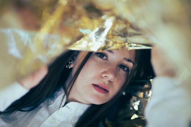 Photo portrait of a beautiful young woman