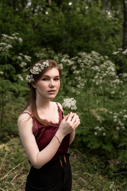 Photo portrait of a beautiful young woman