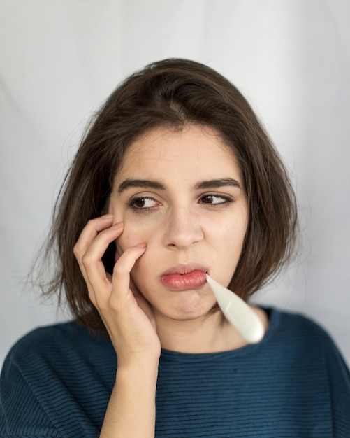 Portrait of beautiful young woman