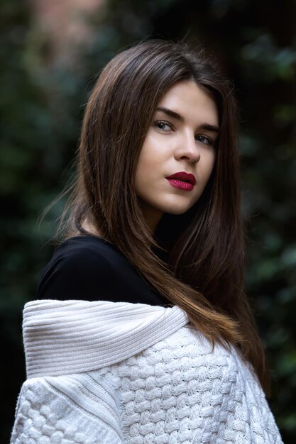 Photo portrait of beautiful young woman