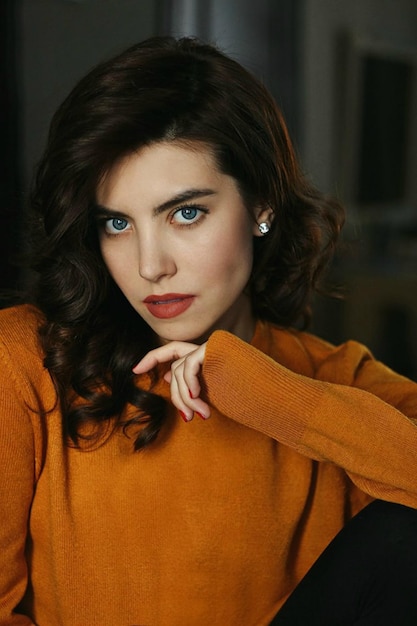 Portrait of beautiful young woman