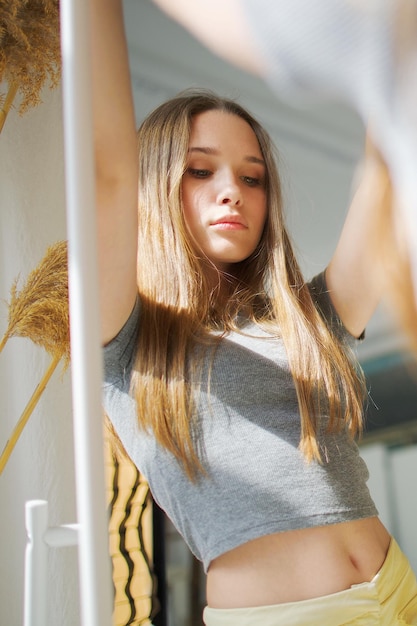 Portrait of a beautiful young woman