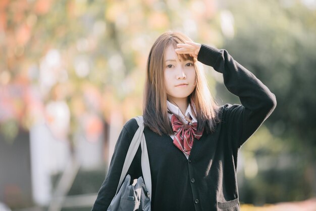 Portrait of beautiful young woman