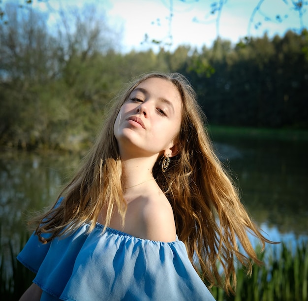 Portrait of a beautiful young woman