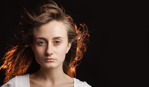 Portrait of a beautiful young woman