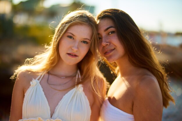 Photo portrait of beautiful young women