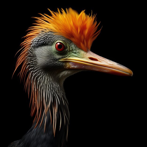 Photo portrait of a bird on a dark background