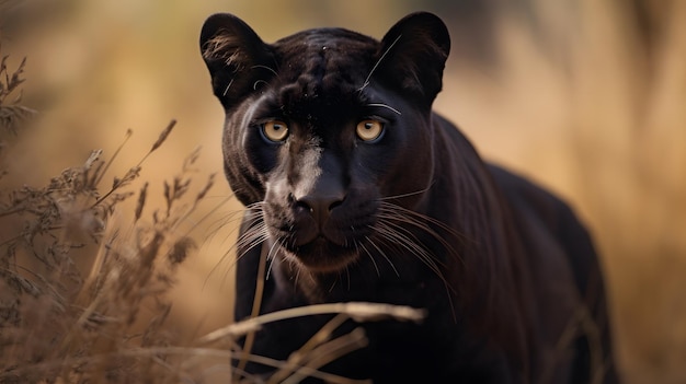 Portrait of a black cat