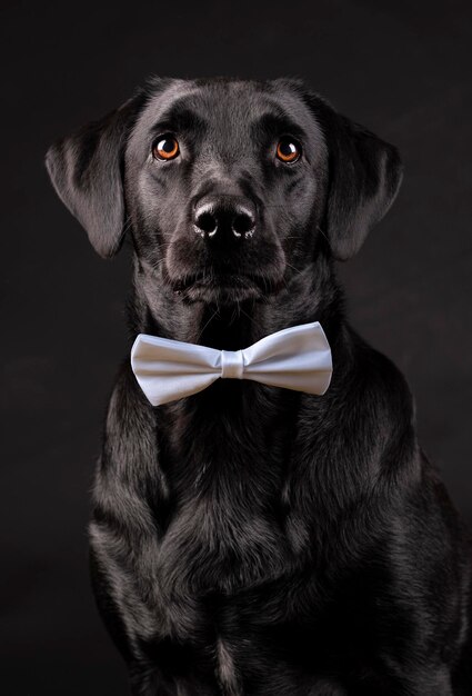 Foto ritratto di cane nero