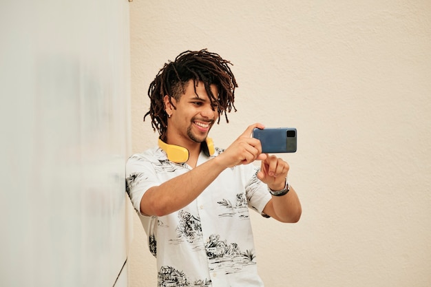 Portrait of a black man with Dreadlocks  concept lifestyle