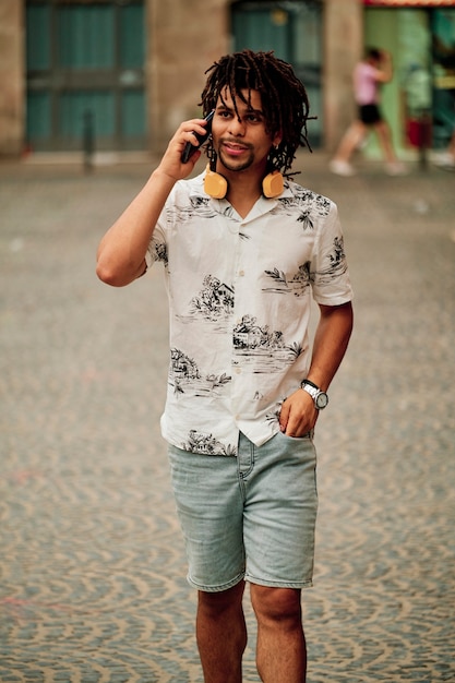 Portrait of a black man with Dreadlocks  concept lifestyle