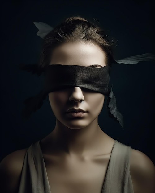 Blindfolded women