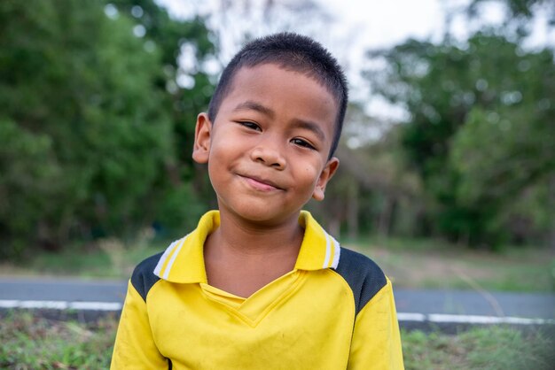 Portrait of boy smiling