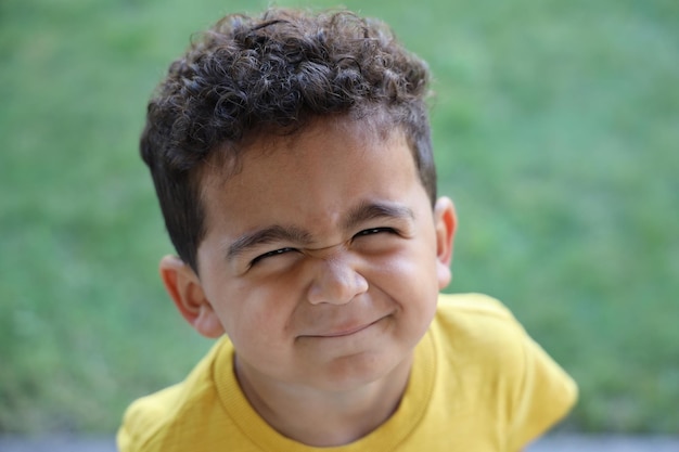 Portrait of boy smiling