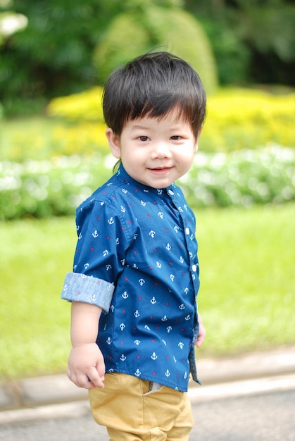 Portrait of boy smiling