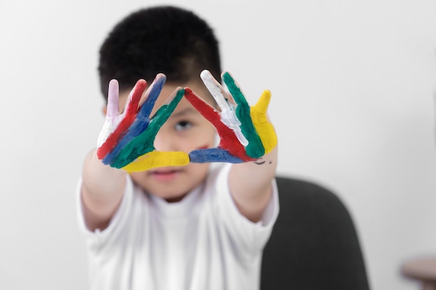 Photo portrait of boy wearing hat