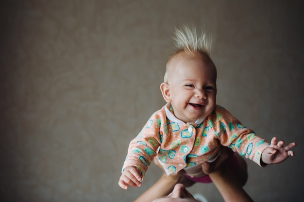 Portrait of the boy with the ridiculously brushed head.