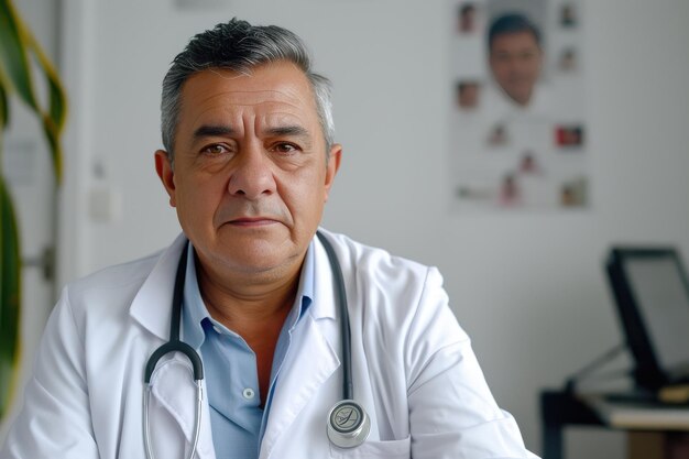 Portrait of a Brazilian Doctor Demonstrating Professionalism