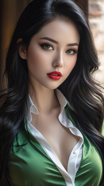 Portrait Of Breathtakingly Gorgeous Exotic Beautiful Woman