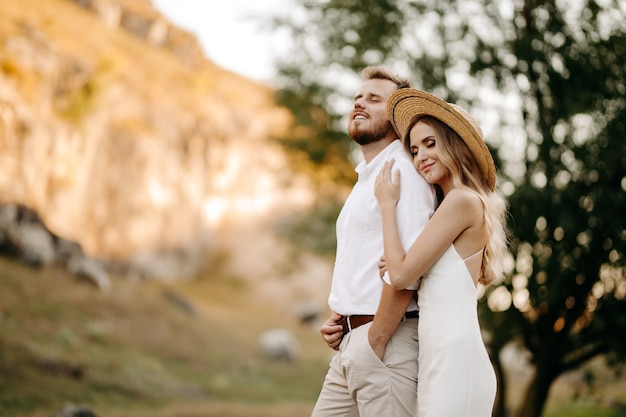 the portrait of the bride and groom