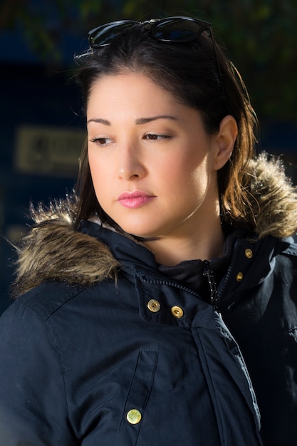 Portrait of brunette girl 