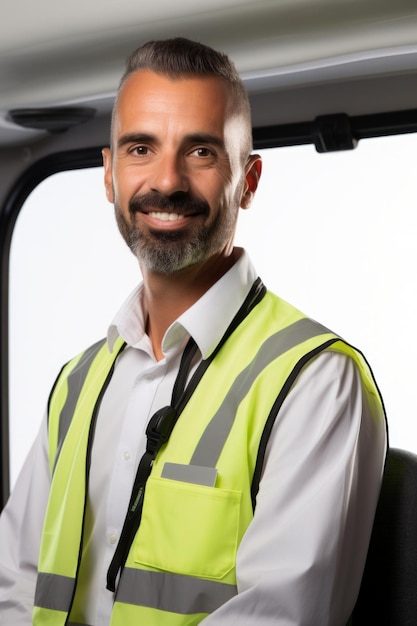 Portrait of a bus driver in uniform