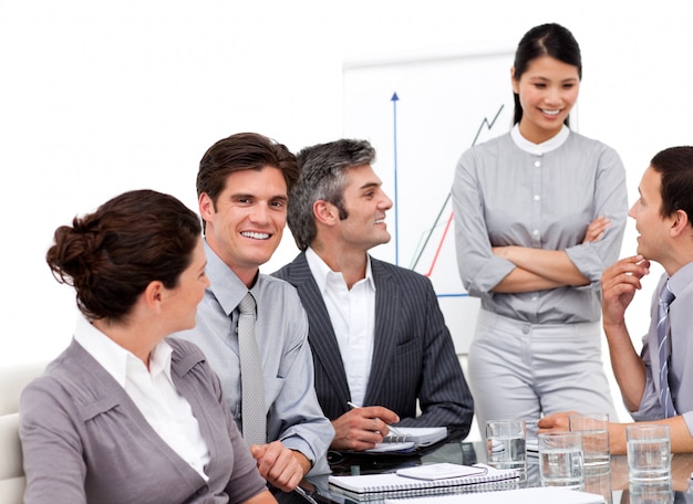 Portrait of a business team sitting together