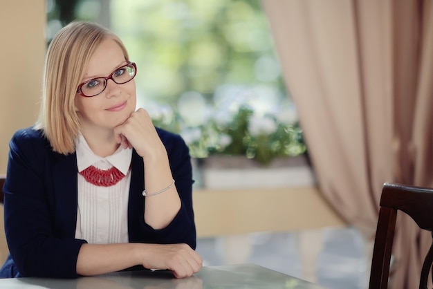 Portrait of business woman in suit