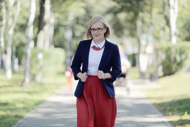 Portrait of business woman in suit