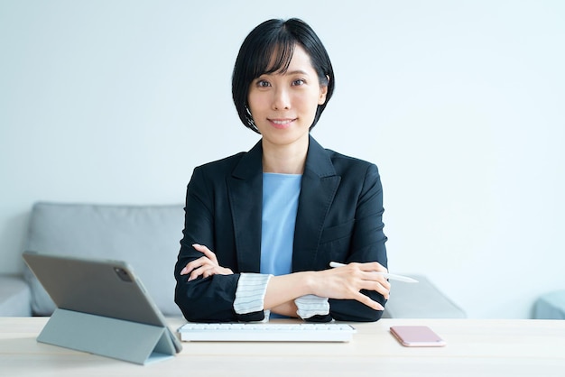 Portrait of a business woman working