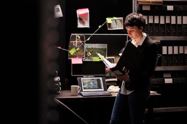 Photo portrait of businessman using digital tablet while standing in cafe