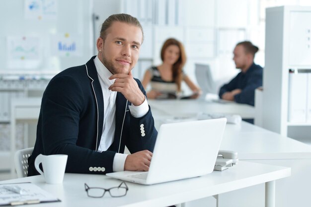 Portrait of a businessman at work