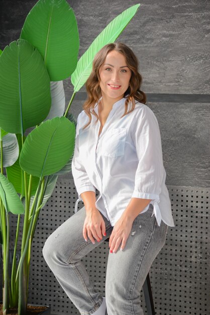 portrait of a businesswoman in a beautiful stylish interior