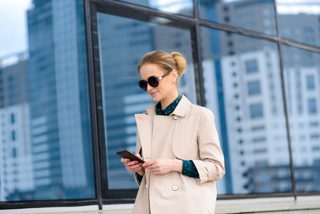 Portrait of a businesswoman on the street