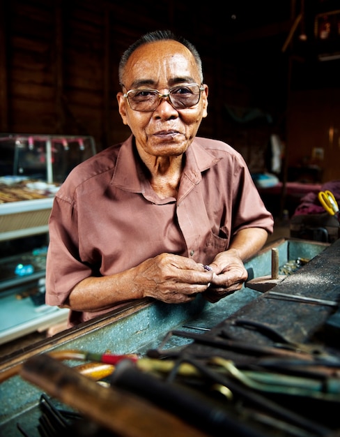 Portrait of a Cambodian man