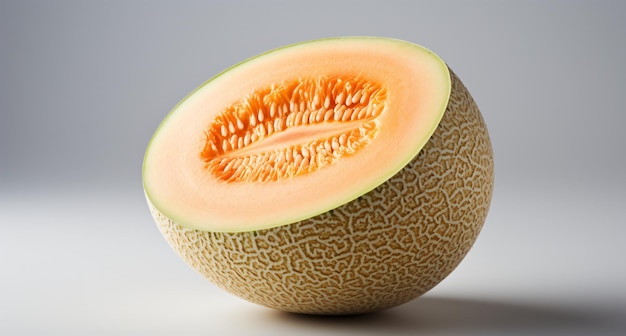 Portrait of cantaloupe Ideal for your designs banners or advertising graphics