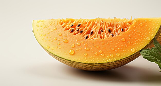 Portrait of cantaloupe ideal for your designs banners or advertising graphics